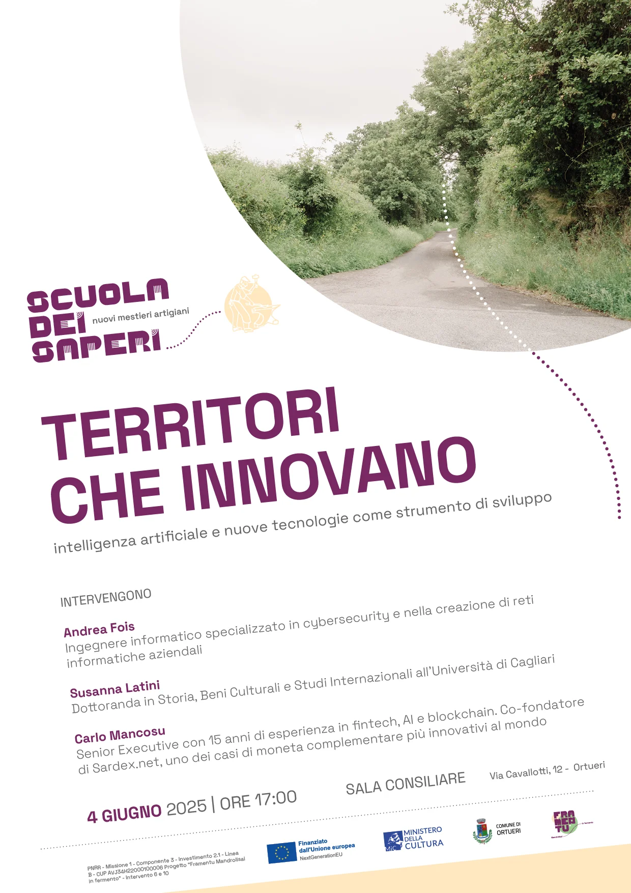 Il 4 giugno a Ortueri si parla di intelligenza artificiale e sviluppo dei territori Il 4 giugno a Ortueri si parla di intelligenza artificiale e sviluppo dei territori