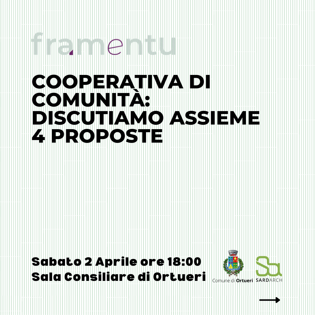 COOPERATIVA DI COMUNITÀ: DISCUTIAMO ASSIEME 4 PROPOSTE | Sabato 2 aprile, ore 18