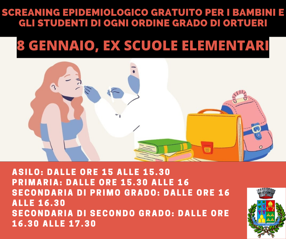 SCREENING PER I BAMBINI E GLI STUDENTI DI OGNI ORDINE E GRADO