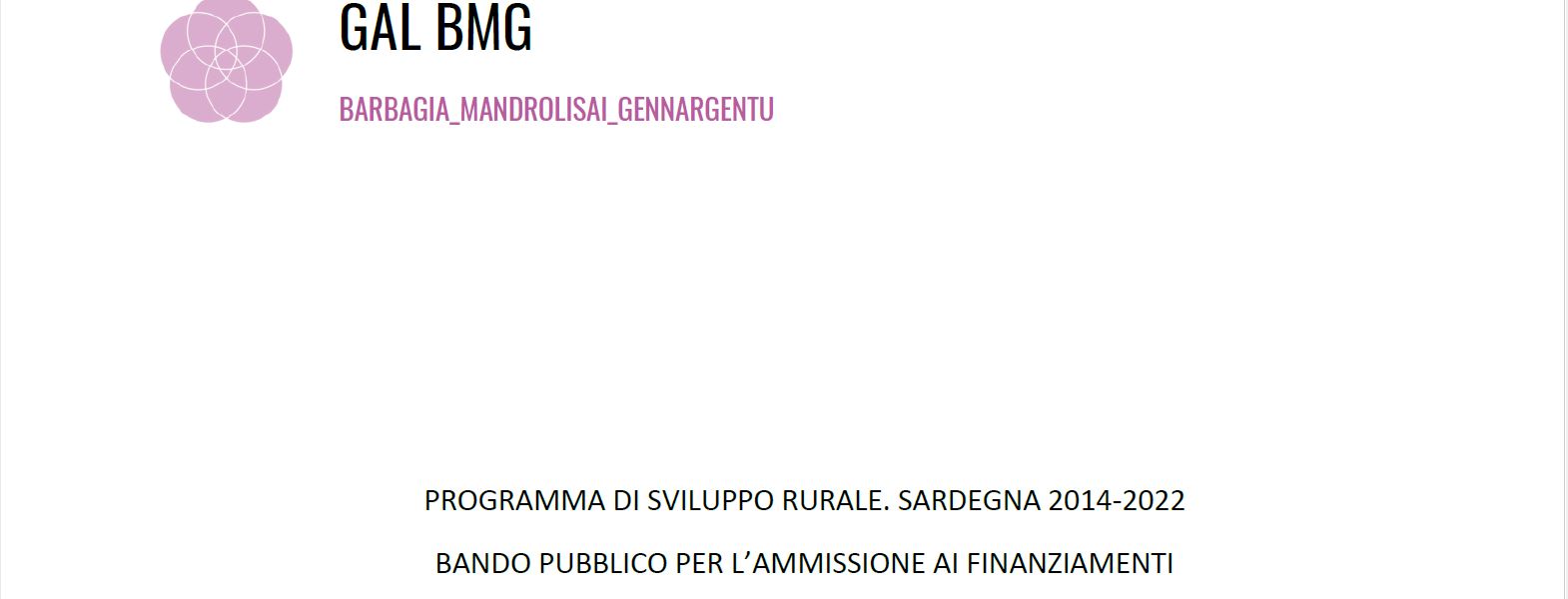 BANDI GAL PER FINANZIARE LA CREAZIONE DI NUOVE IMPRESE