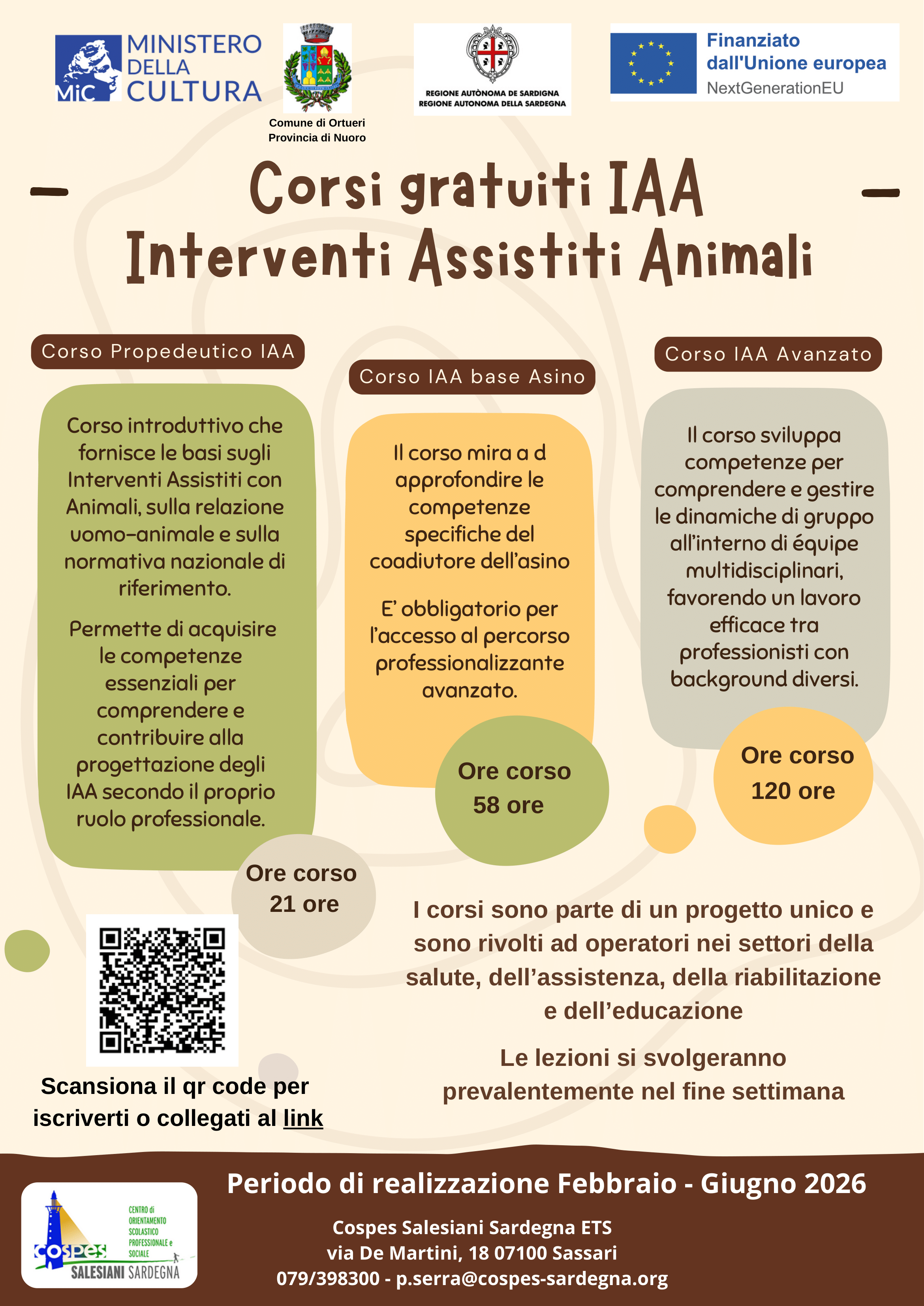 Corsi gratuiti sugli Interventi Assistiti con gli Animali (IAA): formazione professionale con l’Asino Sardo a Ortueri