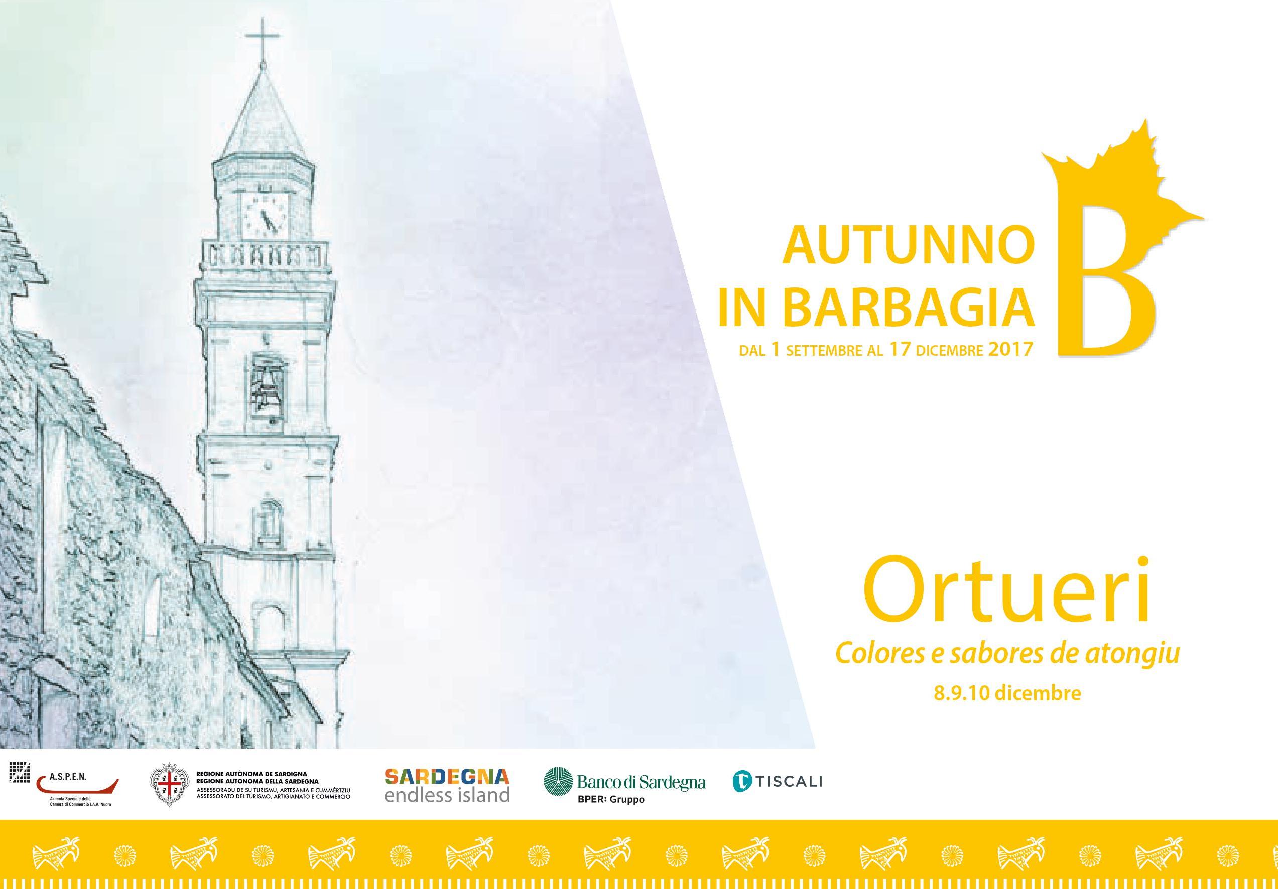 AUTUNNO IN BARBAGIA 2017   Programma completo                       'Colores e sabores de atongiu'